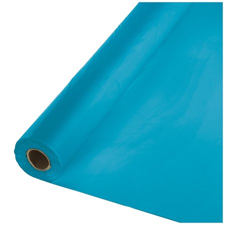 TOUCH OF COLOR 100' x 40" Turquoise Blue Plastic Banquet Roll 763131